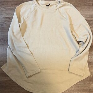SHEIN Beige Waffle Knit Top